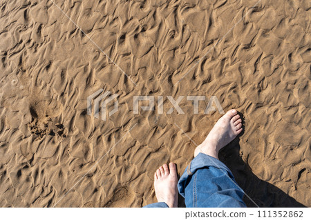 Sand Texture Background, Sandy Beach Pattern, Beige Ocean Dune Wallpaper, Wet Beach Sand Texture Background, Sandy Beach Pattern, Beige Ocean Dune Wallpaper, Wet Beach 111352862