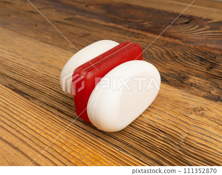 White Soap Bar, Natural Creamy Soapy Detergent, Healthy Body Care Cosmetic 111352870