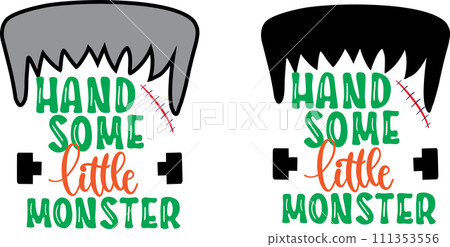 Handsome Little Monster, Halloween Holiday, Happy Halloween, Vector Illustration File Handsome Little Monster, Halloween Holiday, Happy Halloween, Vector Illustration File 111353556