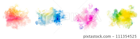 Colorful vector watercolor splash Colorful vector watercolor splash 111354525