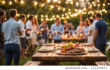 Summertime grill party 111354613