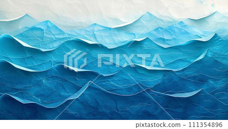 Abstract background with blue and purple watercolor mountain, sea, ocean wave Abstract background with blue and purple watercolor mountain, sea, ocean wave 111354896