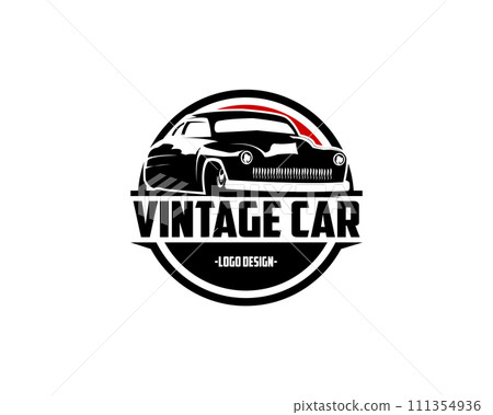 1949 murcury coupe car vector illustration. vector silhouette. best for logos, emblems, badges. available in eps 10 111354936