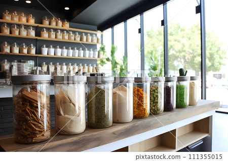 AI-generated content. Sustainable lifestyle concept - zero waste shop 111355015