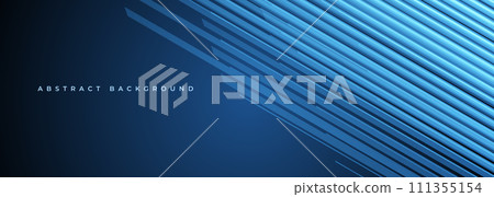 Vector blue modern abstract background with stripes. Stripped geometric corporate banner design. Vector blue modern abstract background with stripes. Stripped geometric corporate banner design. 111355154
