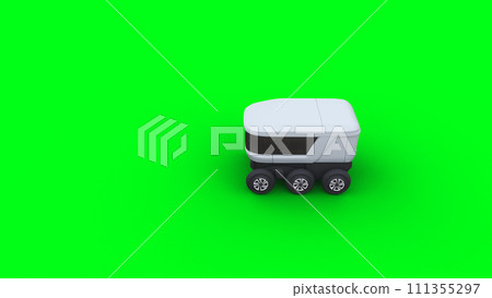 Automated delivery robot. 3d rendering. 111355297