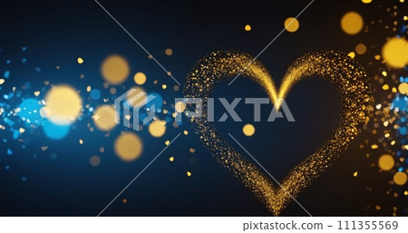 Hearts Bokeh Background - Valentine day banner Hearts Bokeh Background - Valentine day banner 111355569