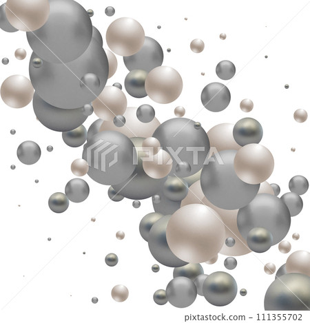 Abstract color balls geometric gradient color background.For graphic design. 3d render illustration. 111355702