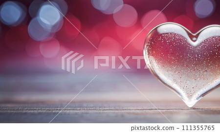 An artistic background with a hearts, valentine concept. 111355765