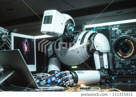 Futuristic Robot Scenarios - Artificial Intelligence Concepts 111355831