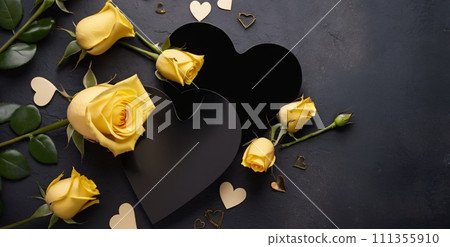 An artistic background with a hearts, valentine concept. 111355910