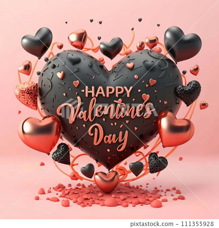 An artistic background with a hearts, valentine concept. An artistic background with a hearts, valentine concept. 111355928