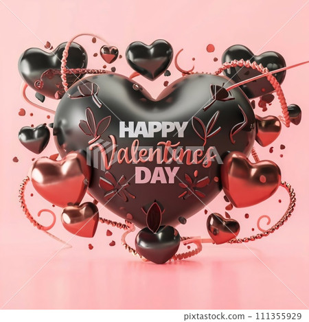 An artistic background with a hearts, valentine concept. An artistic background with a hearts, valentine concept. 111355929