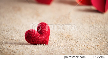 An artistic background with a hearts, valentine concept. 111355982
