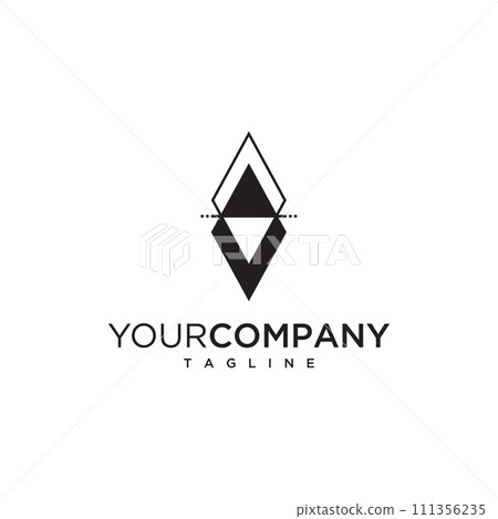 Vector abstract geometric logo 111356235