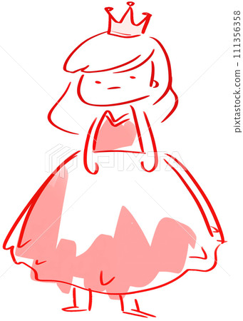 用粗糙的筆觸繪製的公主插圖/人工智慧生成 用粗糙的筆觸繪製的公主插圖/人工智慧生成 111356358