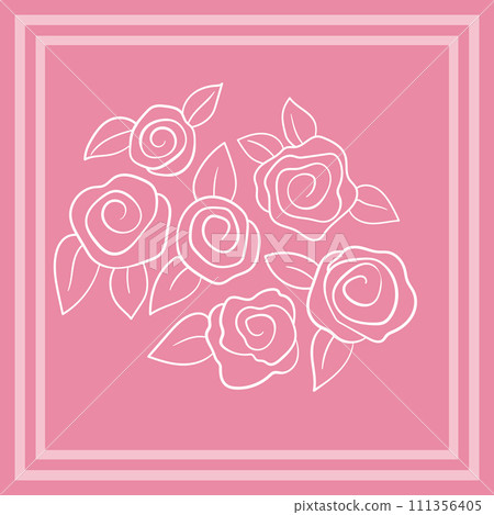 Print for kerchief, bandana, scarf, handkerchief, shawl, neck scarf. Squared pattern with ornament for fabric, textile, silk products. Paisley vector with abstract flowers. Floral folk tracery 111356405