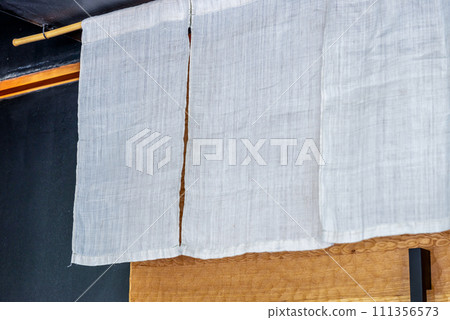 White cloth curtains for a restaurant White cloth curtains for a restaurant 111356573