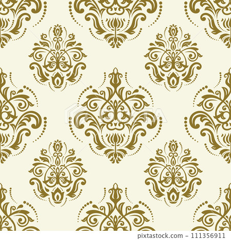 Classic Seamless Vector Fine Pattern With Arabesques 111356911