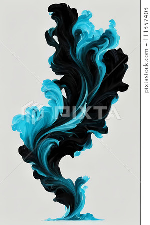 AI-generated content. A Colored liquid swirls into the air AI-generated content. A Colored liquid swirls into the air 111357403