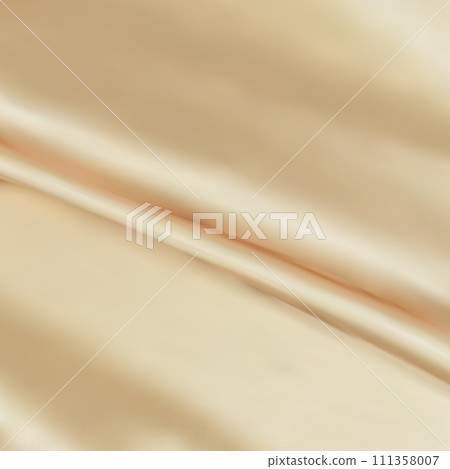 beige fabric wavy surface background. fine porous cotton fabric, wrinkle and fade 111358007