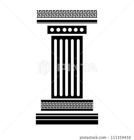 Vector illustration with ancient columns isolated on white background 111359438