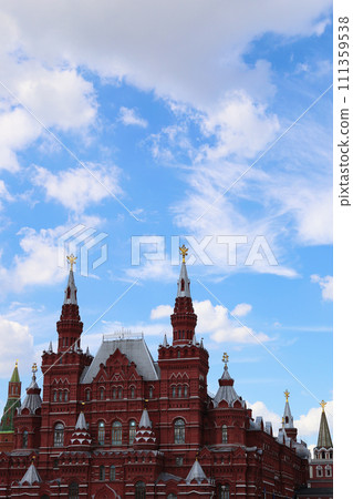 The State Historical Museum of Russia is a museum of Russian history located between Red Square and Manege Square in Moscow. The State Historical Museum of Russia is a museum of Russian history located between Red Square and Manege Square in Moscow. 111359538