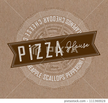 Poster pizza house brown Poster pizza house brown 111360028