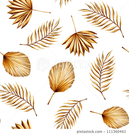 Watercolor seamless pattern with golden pampas grass, date palm branch illustration isolated on background. Botanical and wedding and Ramadan Kareem or Eid Al Adha 2024 hand drawn decor. For Watercolor seamless pattern with golden pampas grass, date palm branch illustration isolated on background. Botanical and wedding and Ramadan Kareem or Eid Al Adha 2024 hand drawn decor. For 111360481