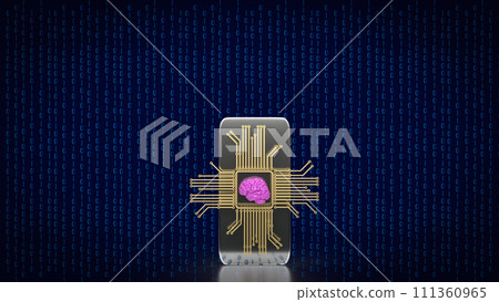 The Brain and it gadget for Ai or machine learning concept 3d rendering. 111360965