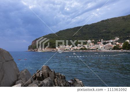 Petrovac town in Montenegro. Tourist attraction and vacation destination Petrovac town in Montenegro. Tourist attraction and vacation destination 111361092