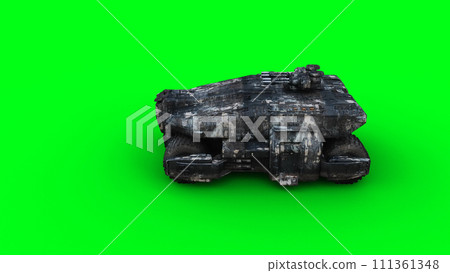 Military futuristic battle car, tank. 3d rendering. Military futuristic battle car, tank. 3d rendering. 111361348