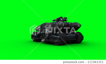 Military futuristic battle car, tank. 3d rendering. Military futuristic battle car, tank. 3d rendering. 111361351