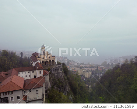 Locarno, located at the southern foot of the Swiss Alps. Switzerland, Europe. 111361599