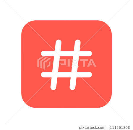 simple red hashtag 111361808