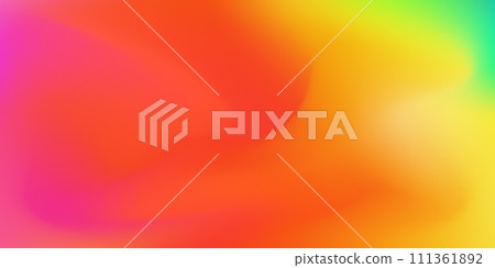 Bright vector watercolor rainbow colors blurred background. Abstract soft mesh gradient nature landscape wallpaper in spectrum colors for web design, lgbt concept decor 111361892
