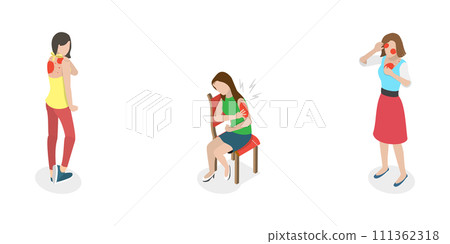 3D Isometric Flat Conceptual Illustration of Skin Acne And Allergy, Skincare and Dermatology 3D Isometric Flat Conceptual Illustration of Skin Acne And Allergy, Skincare and Dermatology 111362318