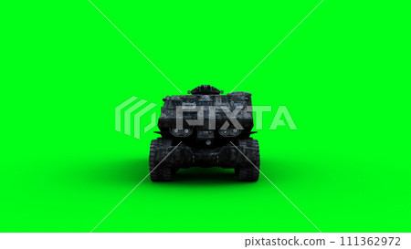 Military futuristic battle car, tank. 3d rendering. Military futuristic battle car, tank. 3d rendering. 111362972