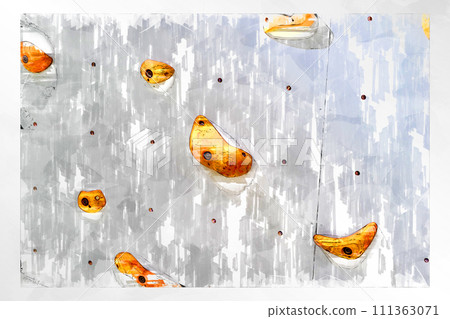 素描風格抱石抱石牆牆木抱石健身房 111363071