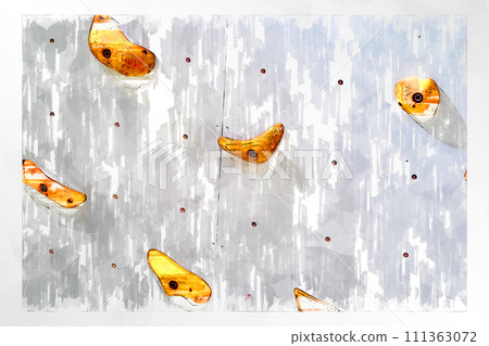 素描風格抱石抱石牆牆木抱石健身房 111363072