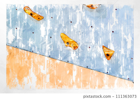 素描風格抱石抱石牆牆木抱石健身房 111363073