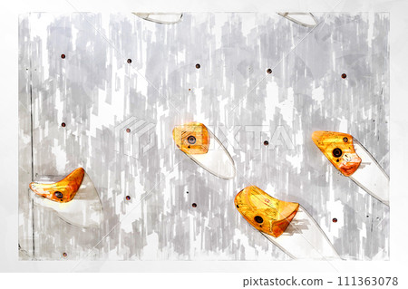 素描風格抱石抱石牆牆木抱石健身房 素描風格抱石抱石牆牆木抱石健身房 111363078