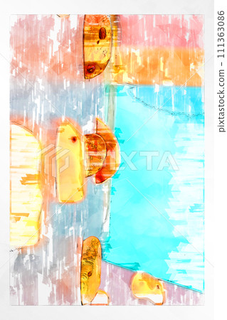 Sketch style bouldering bouldering wall wall wooden hold bouldering gym Sketch style bouldering bouldering wall wall wooden hold bouldering gym 111363086
