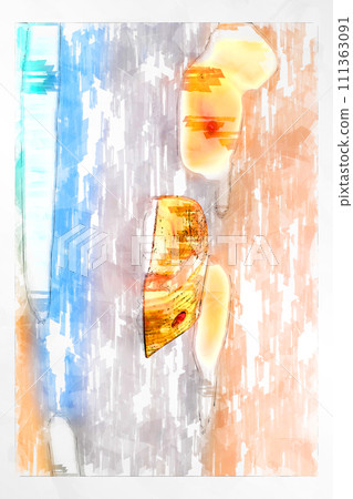 Sketch style bouldering bouldering wall wall wooden hold bouldering gym 111363091