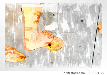 素描風格抱石抱石牆牆木抱石健身房 素描風格抱石抱石牆牆木抱石健身房 111363172