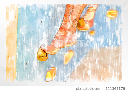 素描風格抱石抱石牆牆木抱石健身房 素描風格抱石抱石牆牆木抱石健身房 111363176