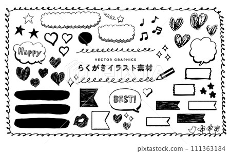 Doodle illustration material Doodle illustration material 111363184