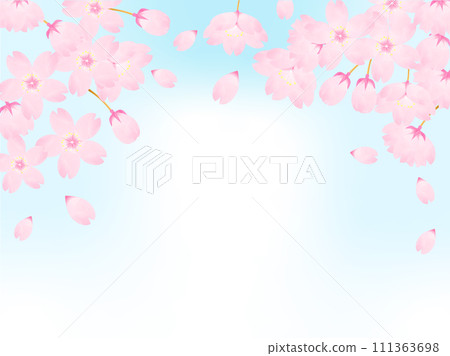 藍天春天櫻花軟背景素材 藍天春天櫻花軟背景素材 111363698