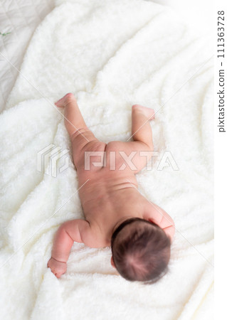 4 個月大嬰兒新生兒照片特寫 111363728