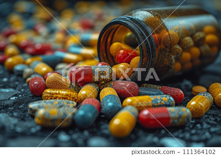 散落的藥丸:象徵藥物濫用社會問題的圖像 AI 生成 3 散落的藥丸:象徵藥物濫用社會問題的圖像 AI 生成 3 111364102